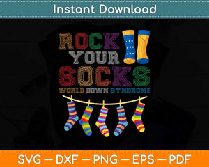 Rock Your Socks Awareness Svg Png Dxf Digital Cutting File