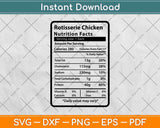 Rotisserie Chicken Nutrition Facts Svg Png Dxf Digital 
