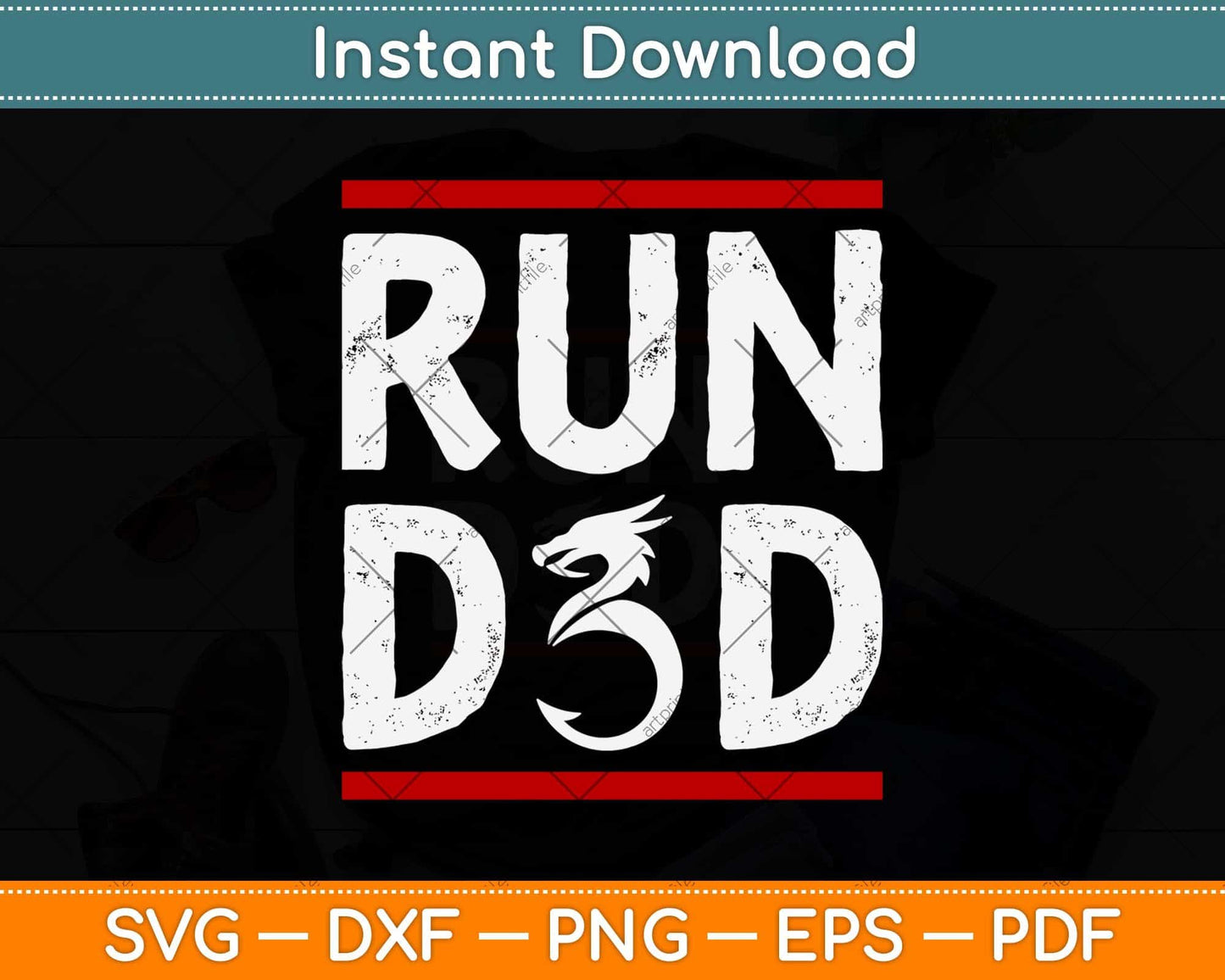 Run D&d Funny Board Game Dice Svg Png Dxf Digital Cutting File