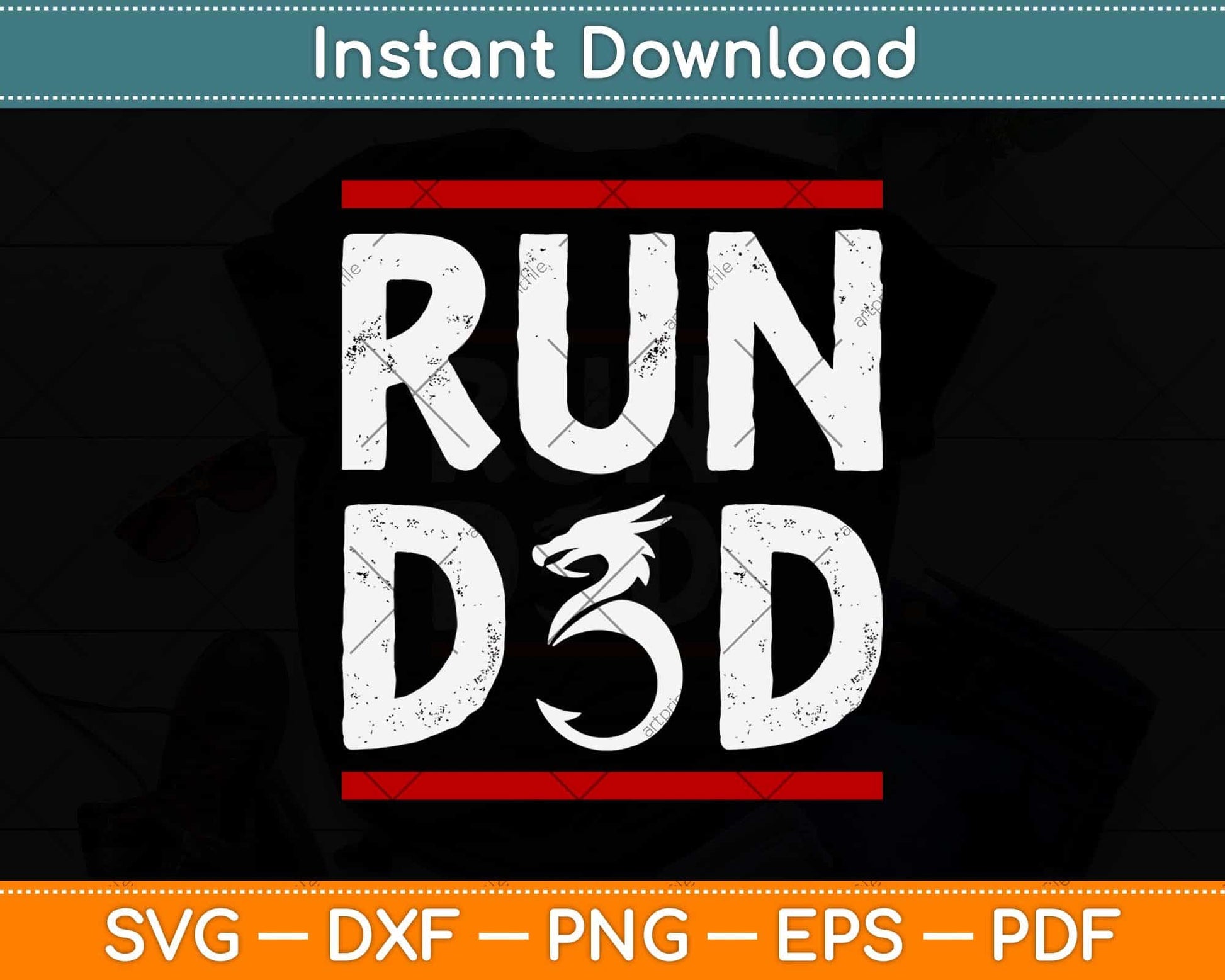 Run D&d Funny Board Game Dice Svg Png Dxf Digital Cutting File