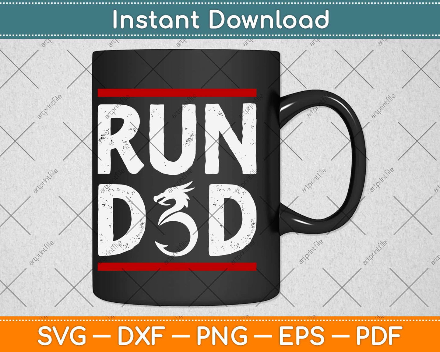 Run D&d Funny Board Game Dice Svg Png Dxf Digital Cutting File