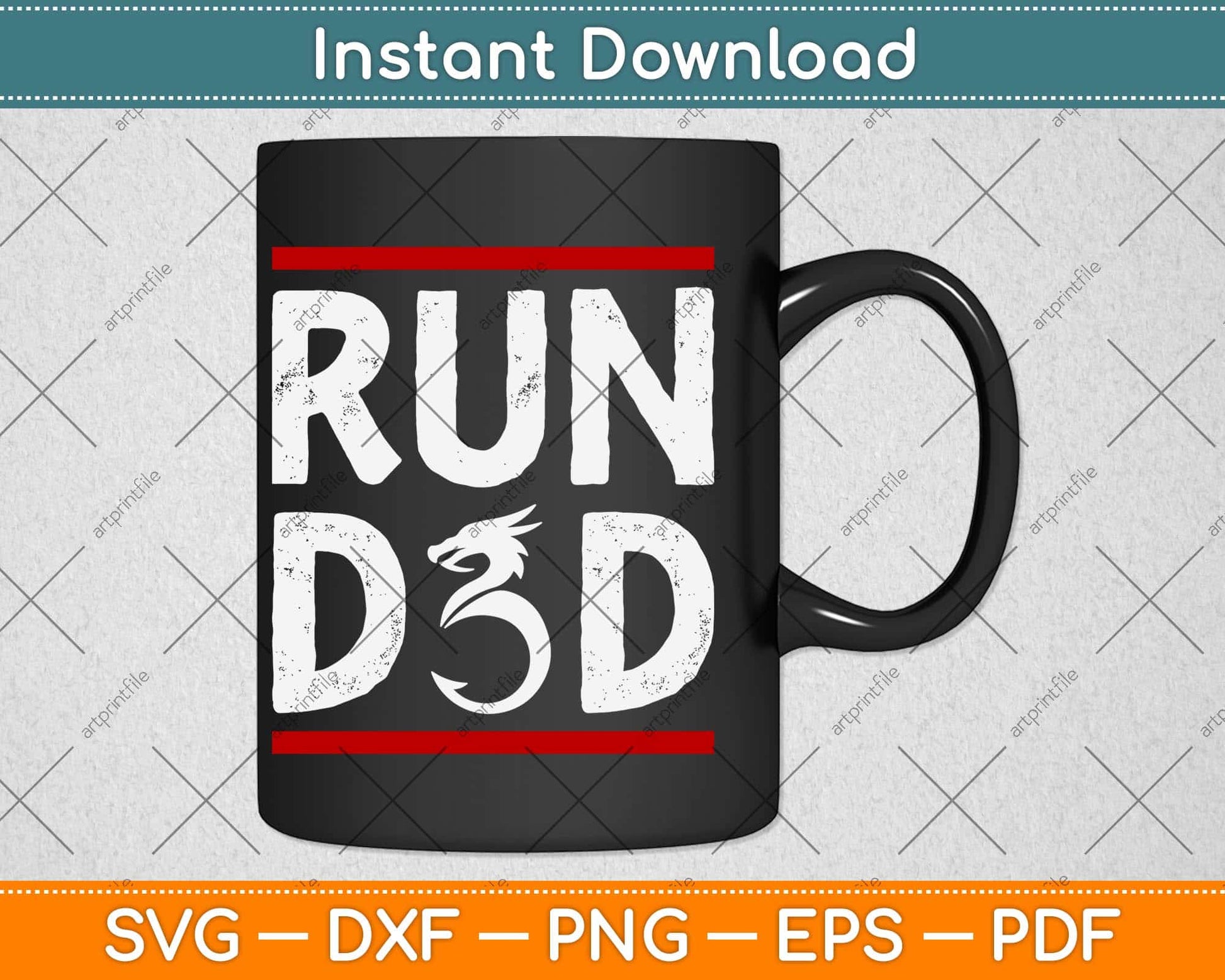 Run D&d Funny Board Game Dice Svg Png Dxf Digital Cutting File