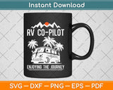 RV Copilot Camping Gift Motorhome Travel Vacation Svg Design