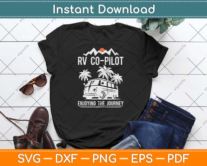 RV Copilot Camping Gift Motorhome Travel Vacation Svg Design