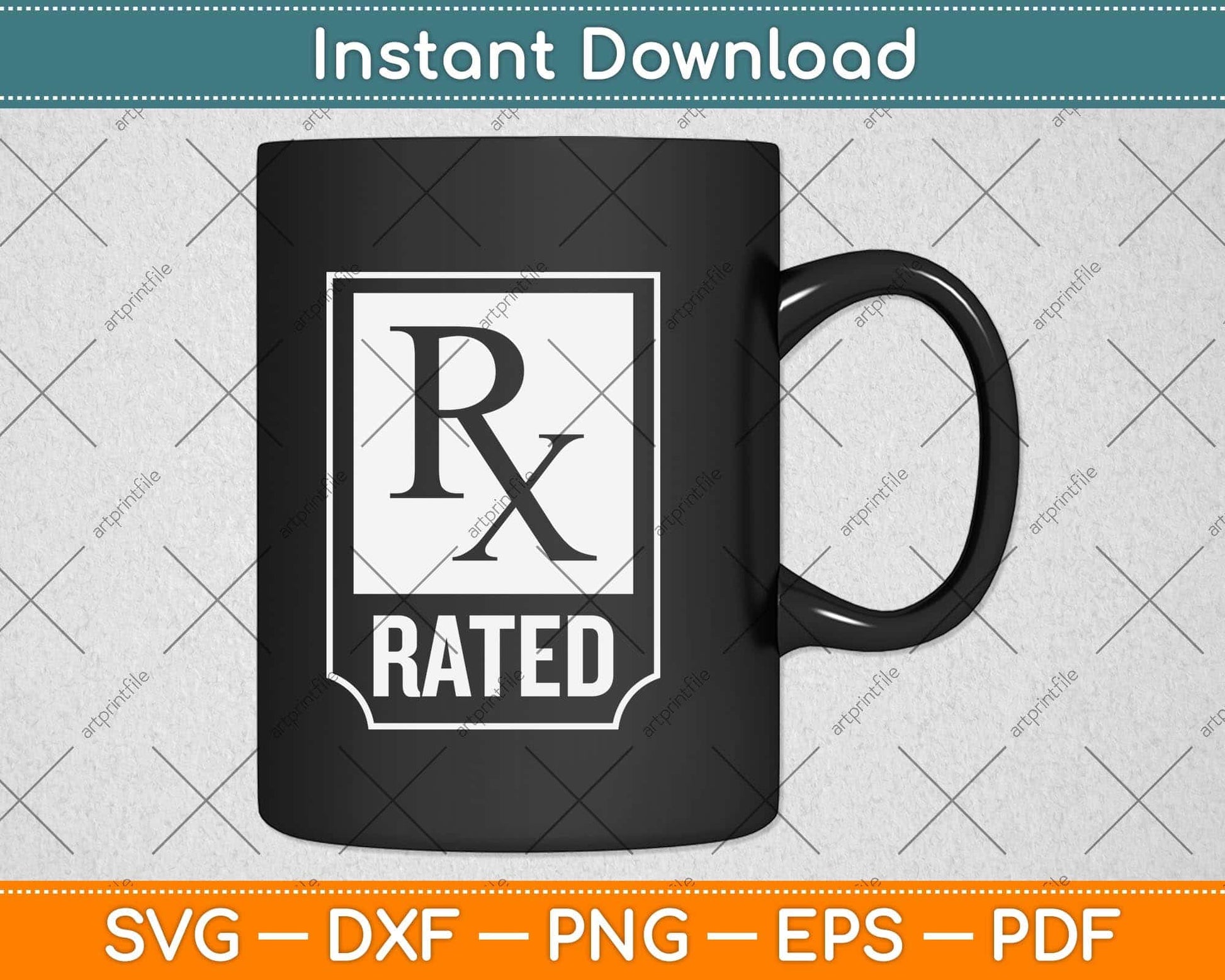 RX Rated Pharmacist Pharmacy Technician Svg Png Dxf Digital Cutting File