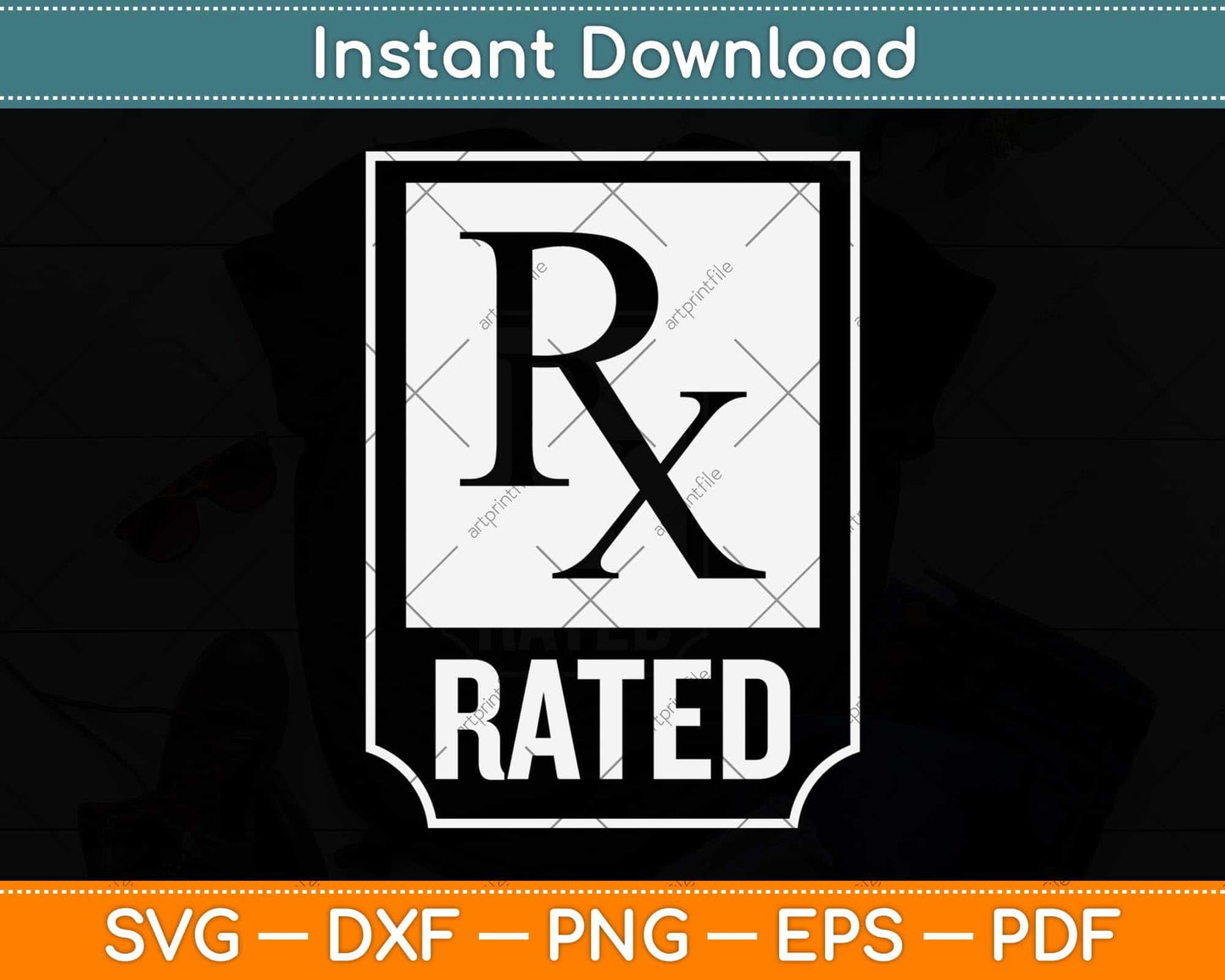 RX Rated Pharmacist Pharmacy Technician Svg Png Dxf Digital Cutting File