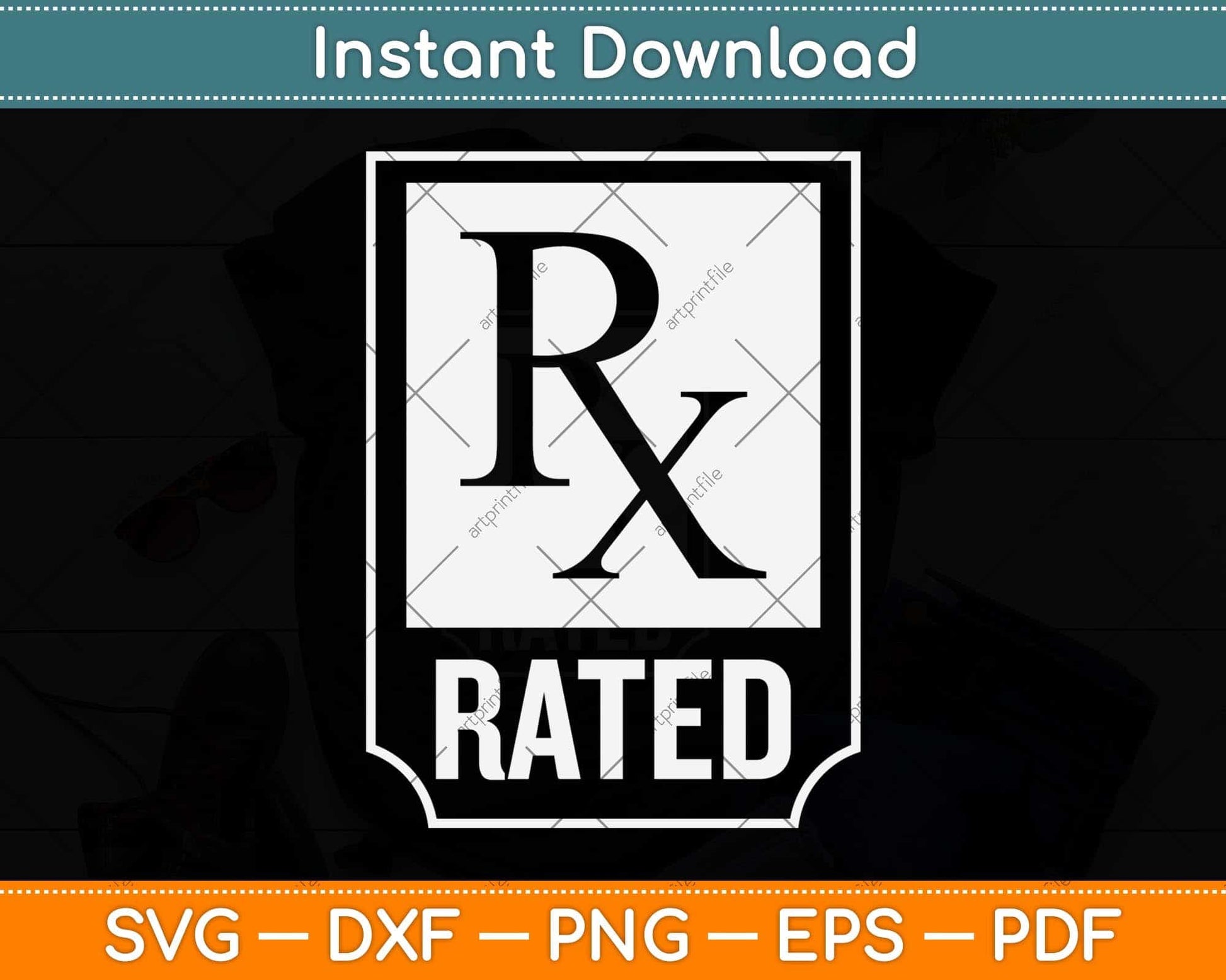 RX Rated Pharmacist Pharmacy Technician Svg Png Dxf Digital Cutting File