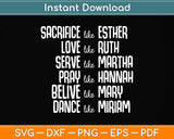 Sacrifice Like Esther Christian Bible Love Pray Svg Png Dxf Digital Cutting File