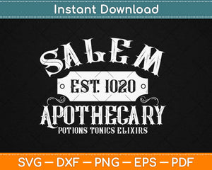 Salem Apothecary Halloween Svg Design Cricut Printable Cutting Files