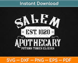 Salem Apothecary Halloween Svg Design Cricut Printable 