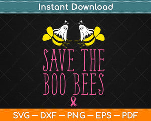 Save The Boo Bees Funny Breast Cancer Awareness Halloween 