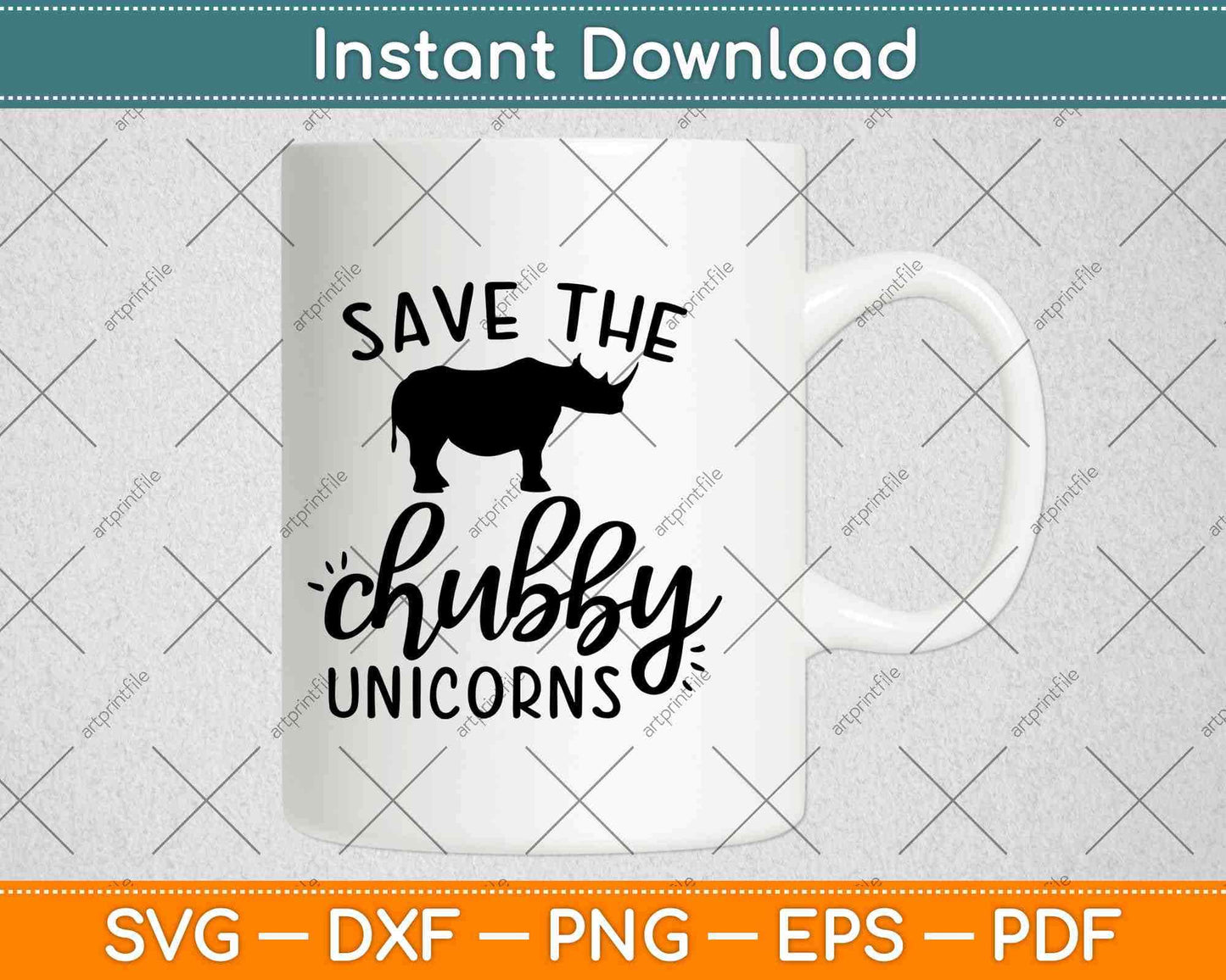 Save The Chubby Unicorn Svg Design Cricut Printable Cutting Files