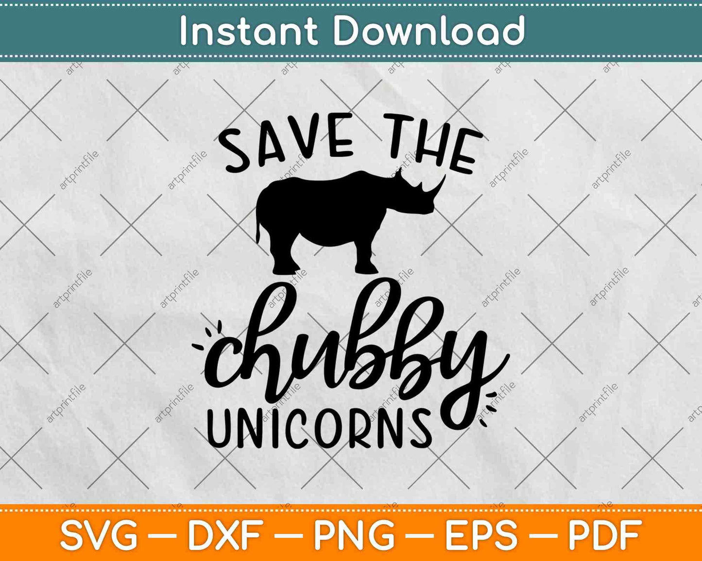 Save The Chubby Unicorn Svg Design Cricut Printable Cutting Files