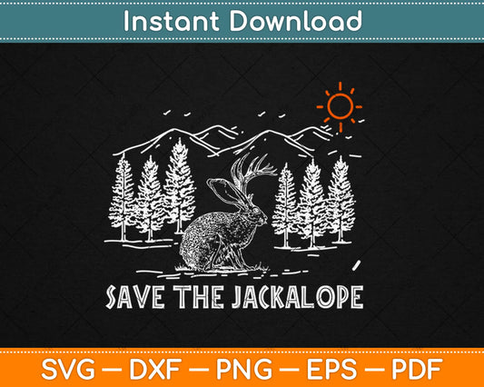 Save The Jackalope Halloween Sunset Svg Design Cricut Printable Cutting Files