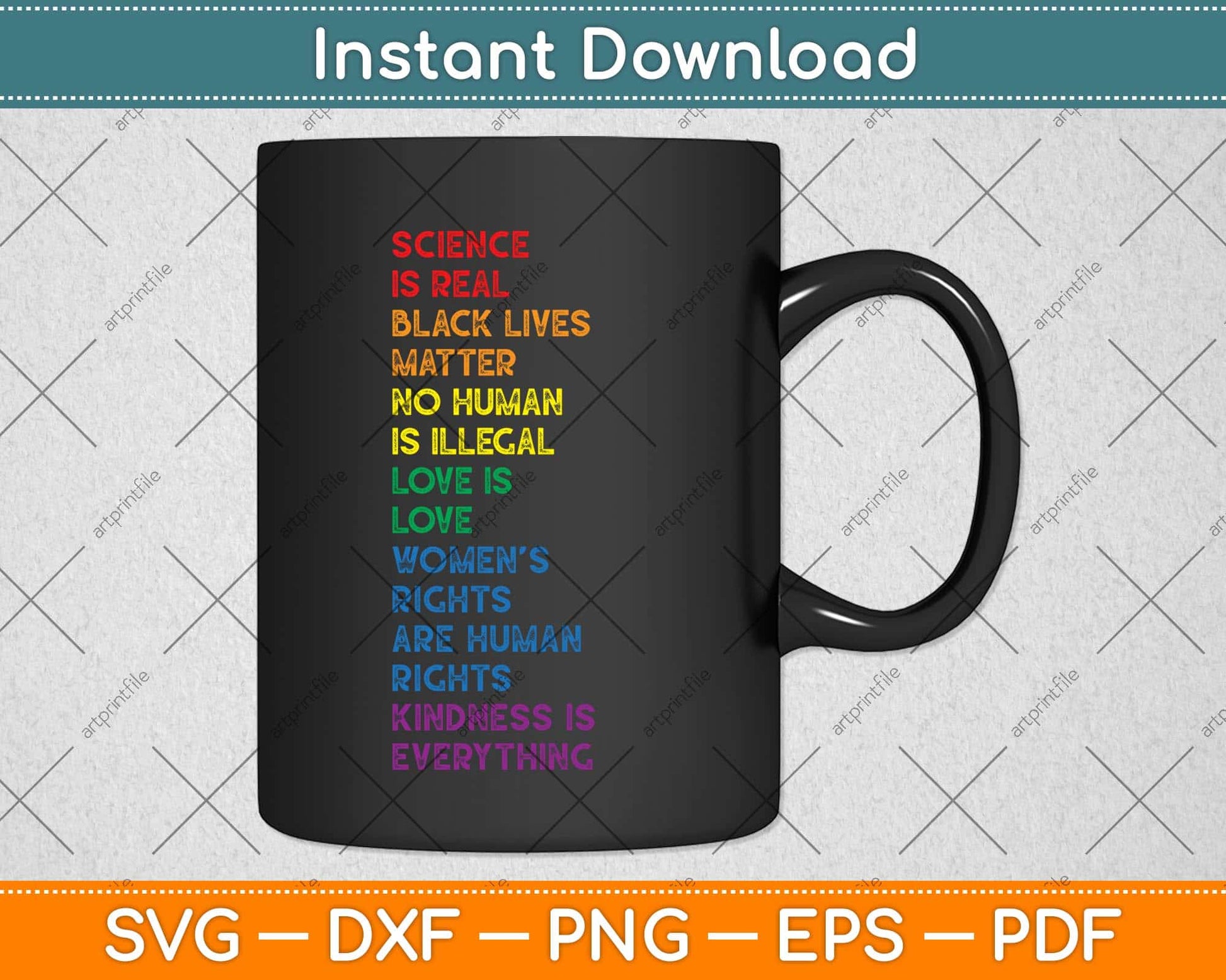 Science Is Real Black Lives Matter LGBTQ CSD Svg Png Dxf Digital Cutting File