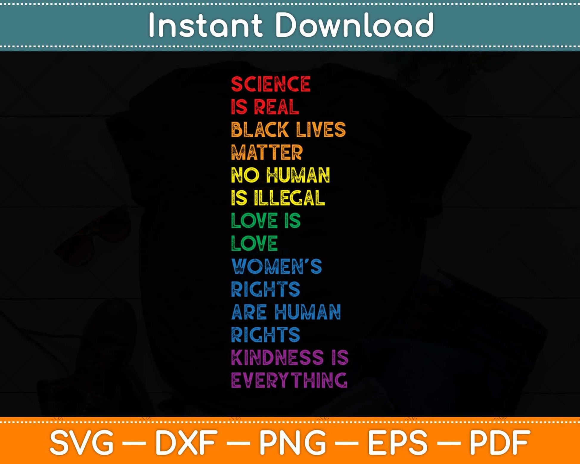 Science Is Real Black Lives Matter LGBTQ CSD Svg Png Dxf Digital Cutting File