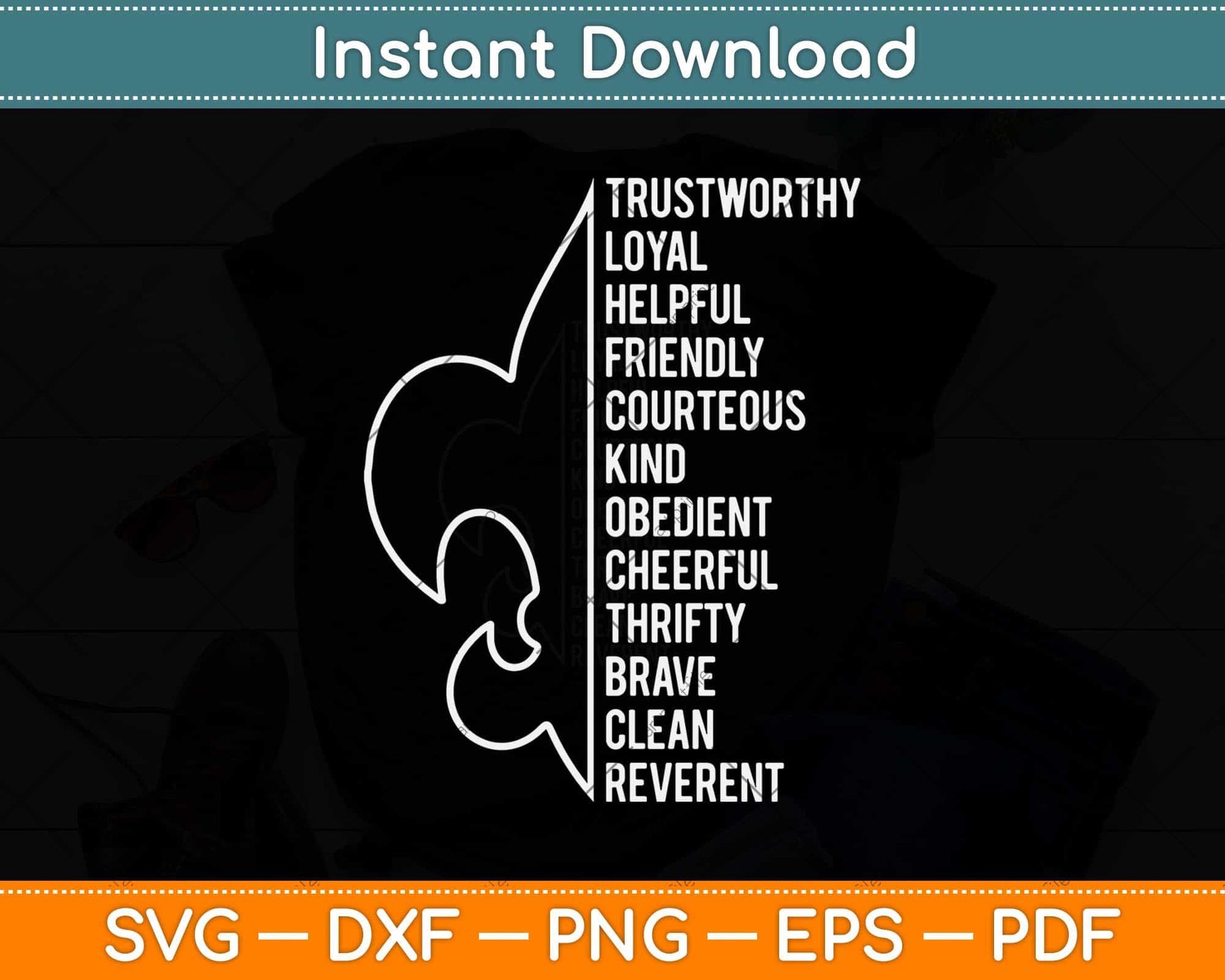 Scout Law Scouting Svg Png Dxf Digital Cutting File