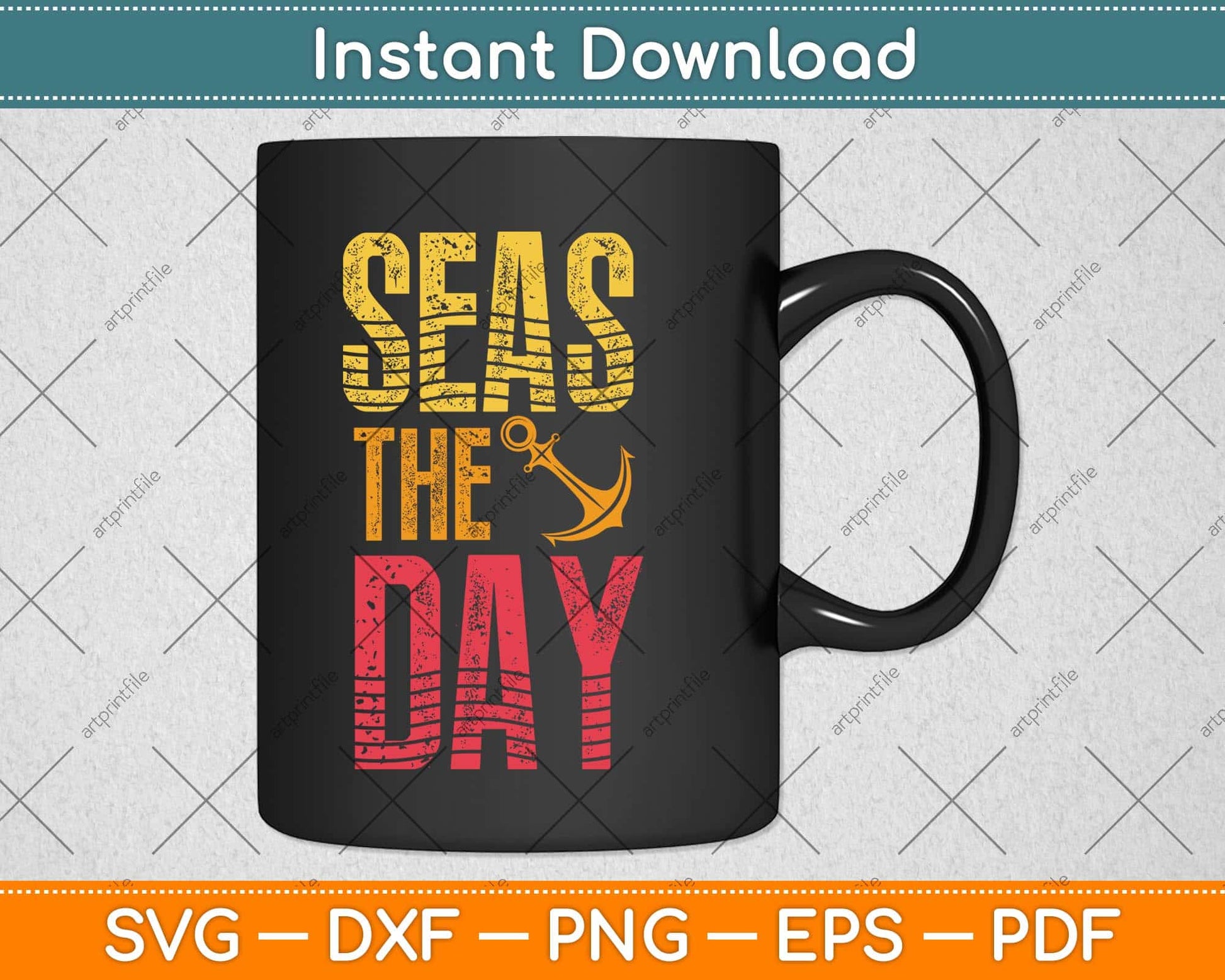 Seas The Day Svg Design Cricut Printable Cutting Files