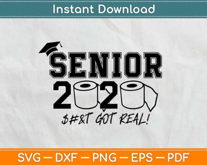 Senior Graduation 2020 Svg Design Cricut Printable Cutting Files