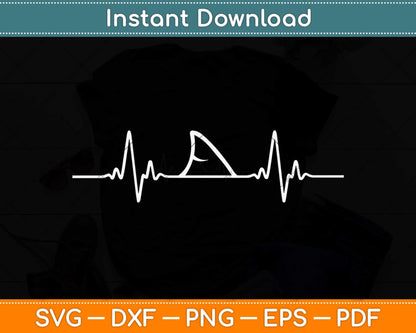 Shark Heartbeat Shark Lovers Svg Png Dxf Digital Cutting File