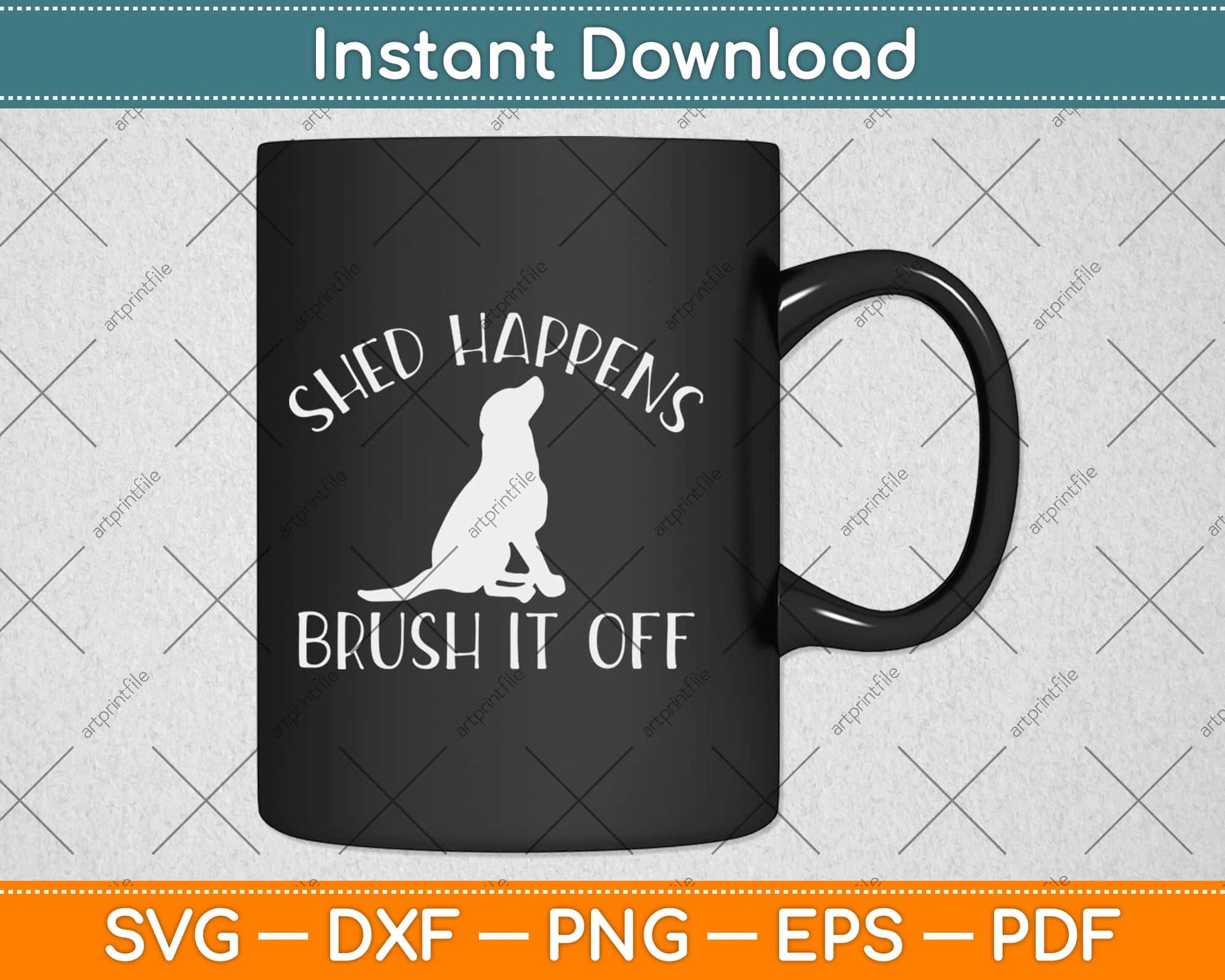 Shed Happens Brush It Off German Shepherd Dog Svg Design Cricut Cutting Files