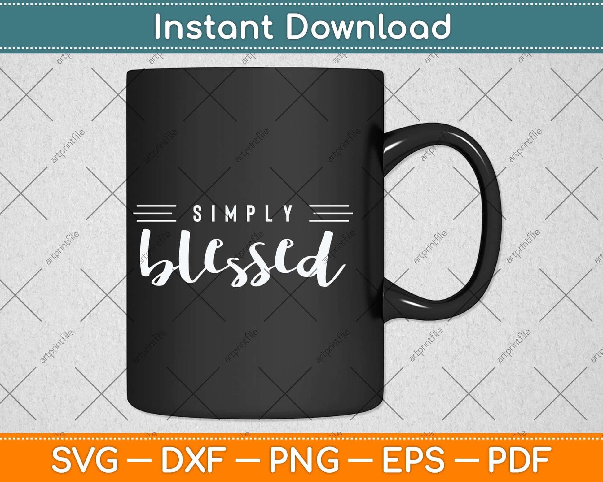 Simply Blessed Christian Jesus Southern Mother’s Day Svg Png Dxf Digital Cutting File