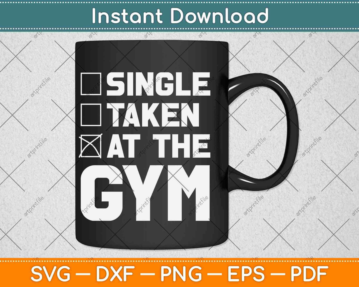 Single Taken At The Gym Workout Fitness Svg Png Dxf Digital Cutting File