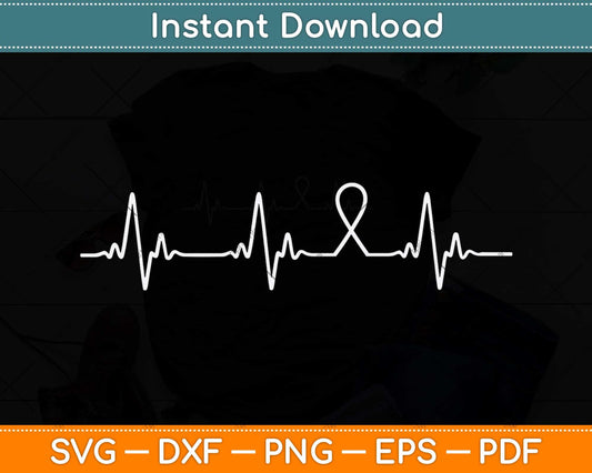 Sjogren's Heartbeat - Unique Sjogren's Awareness Svg Png Dxf Digital Cutting File
