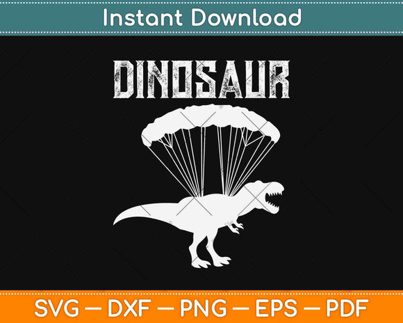 Skydiving Dinosaur Birthday Svg Design Cricut Printable 