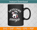 Skydiving Magic Unicorn Svg Design Cricut Printable Cutting 