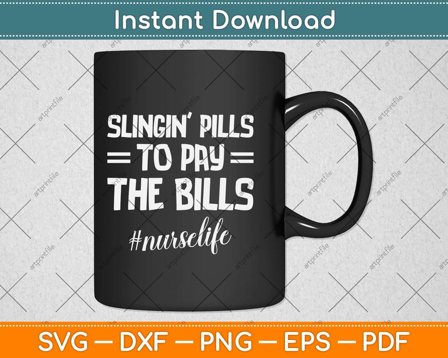 Slinging Pills To Pay The Bills Funny Pharmacy Svg Png Dxf Digital Cutting File