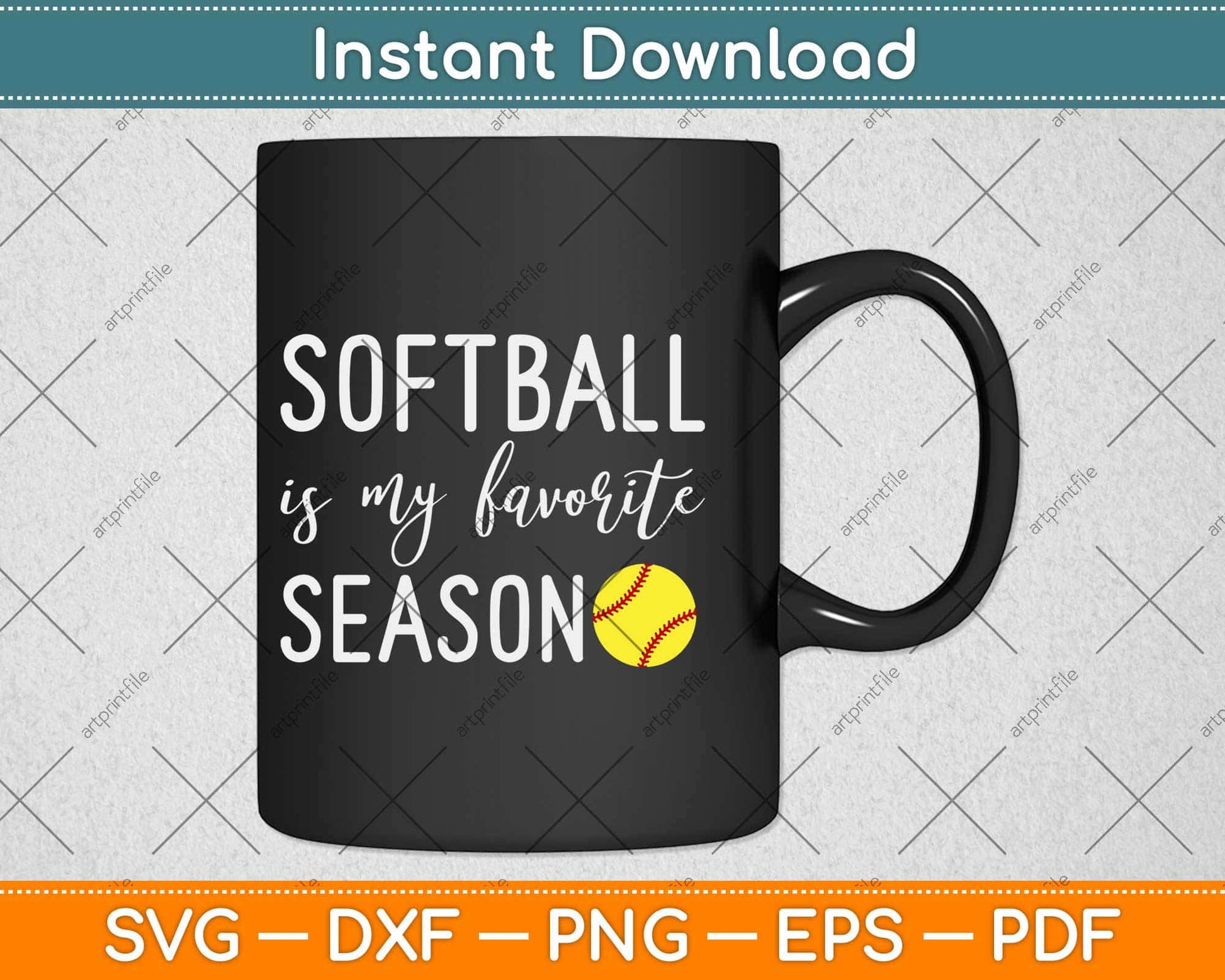 Softball is My Favorite Season Svg Design Cricut Printable Cutting Files