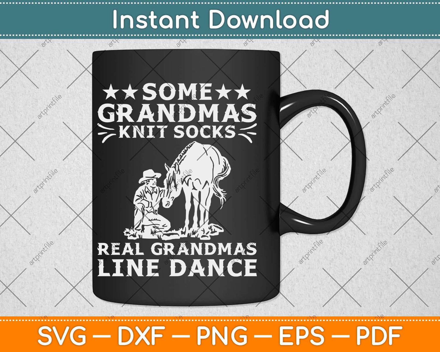 Some Grandmas Knit Socks Real Grandma's Line Dance Svg Design