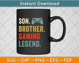 Son Brother Gaming Legend Svg Png Dxf Digital Cutting File