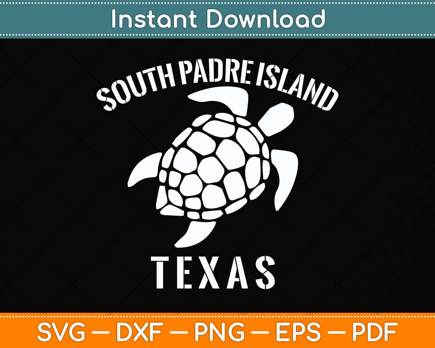 South Padre Island TX Beach Tribal Turtle Svg Png Dxf Digital Cutting File