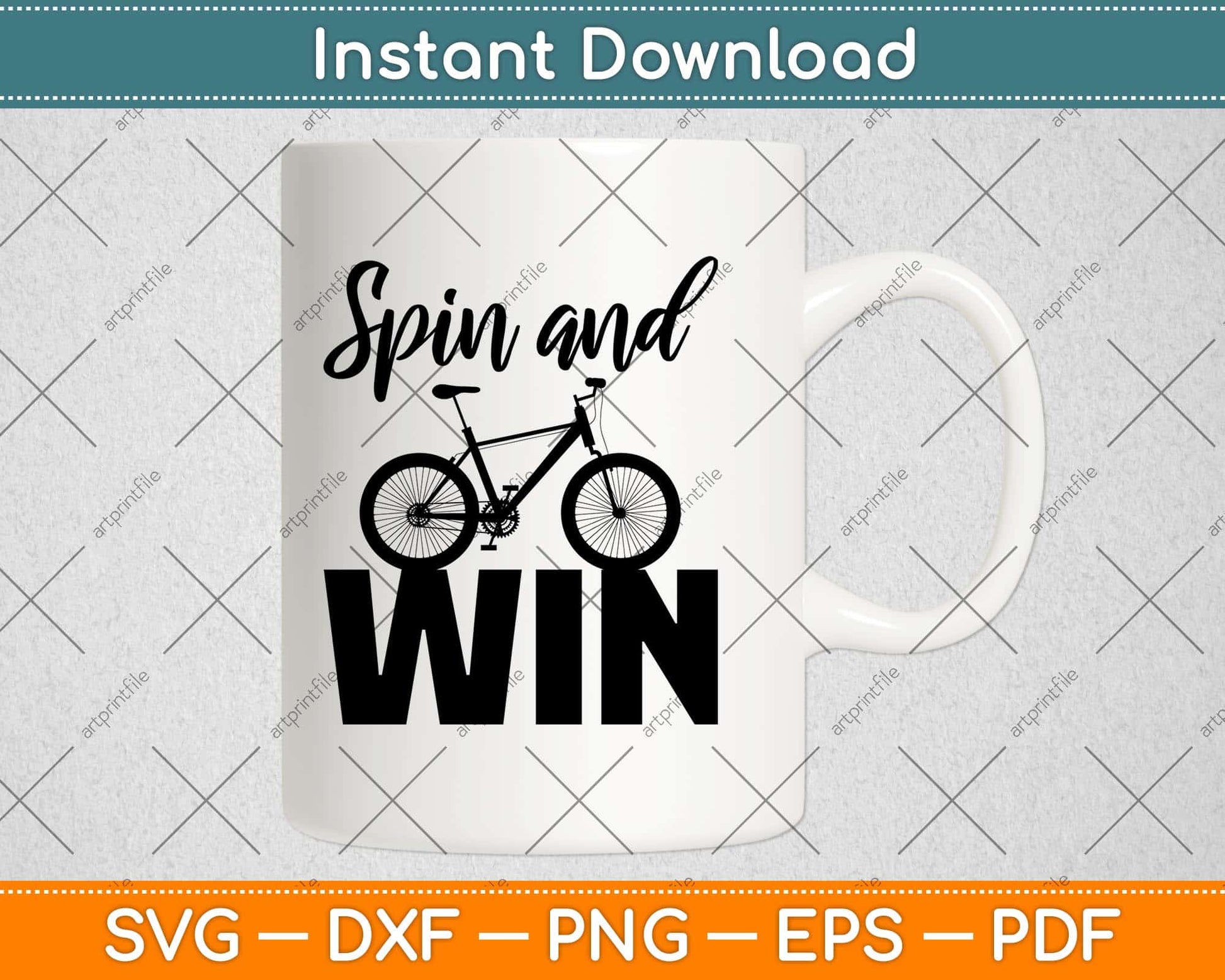 Spin And Win Cycling Svg Design Cricut Printable Cutting Files