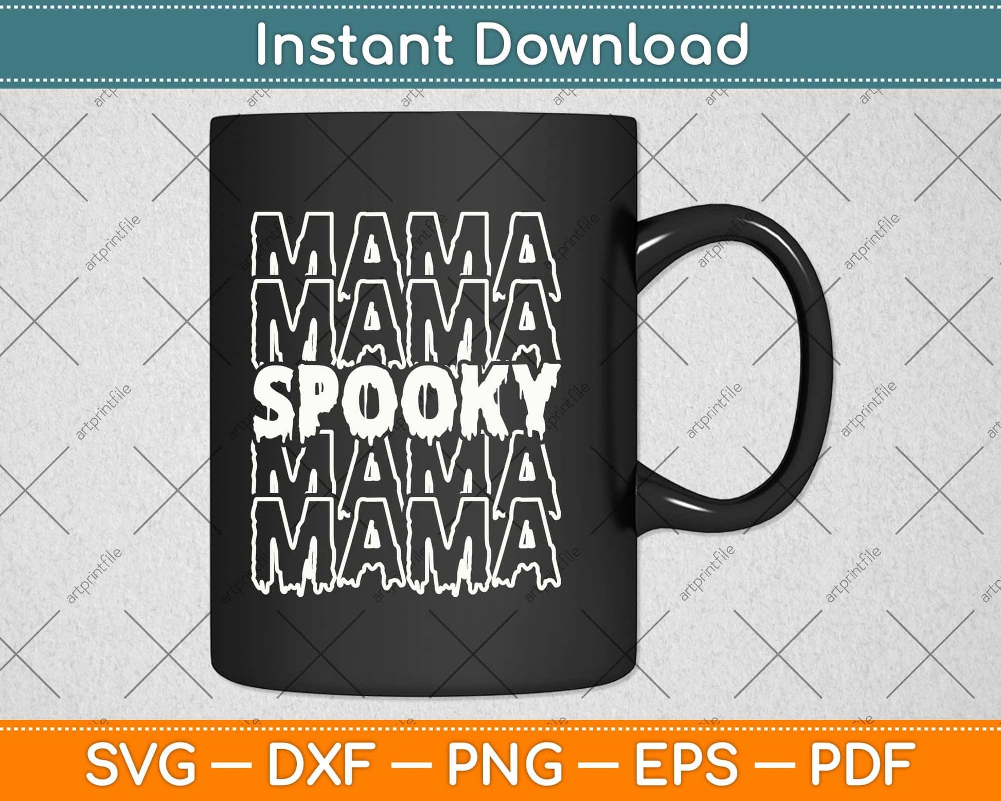 Spooky Mama Halloween Svg Png Dxf Digital Cutting File