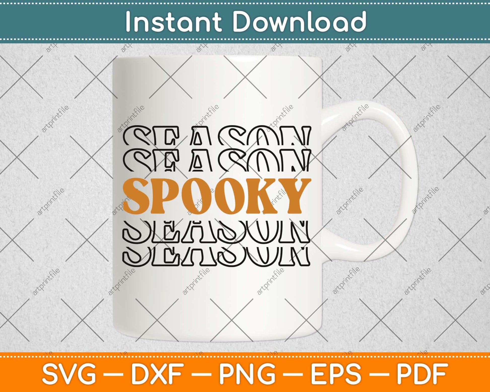 Spooky Season Halloween Svg Png Dxf Digital Cutting File