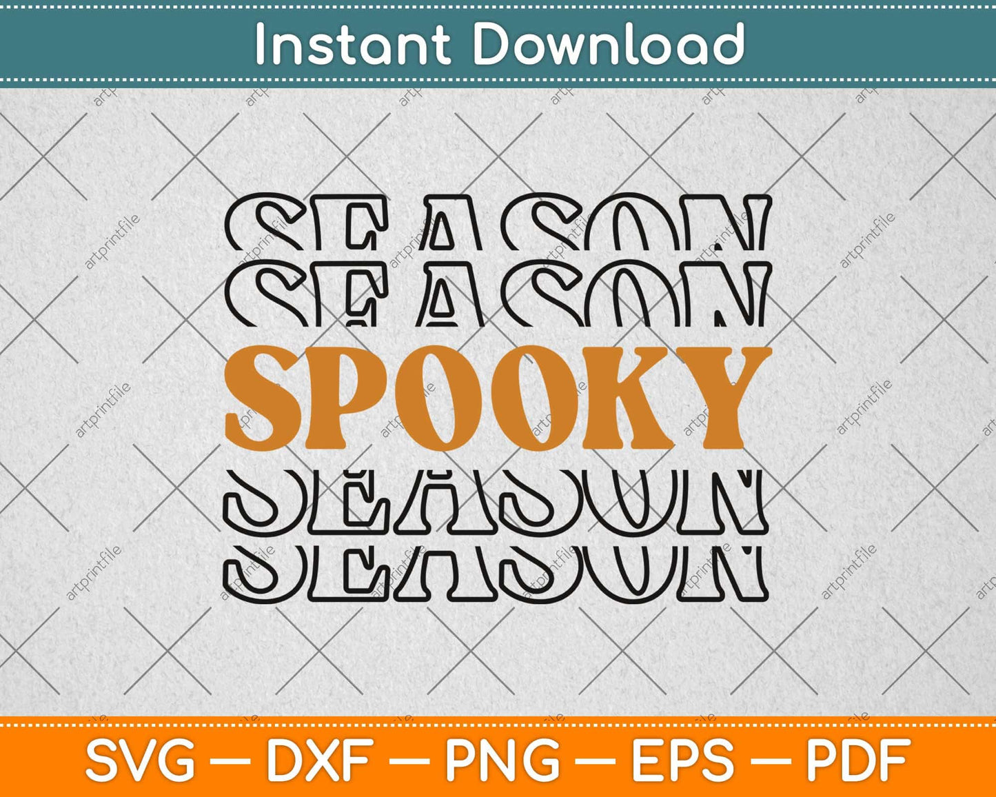 Spooky Season Halloween Svg Png Dxf Digital Cutting File