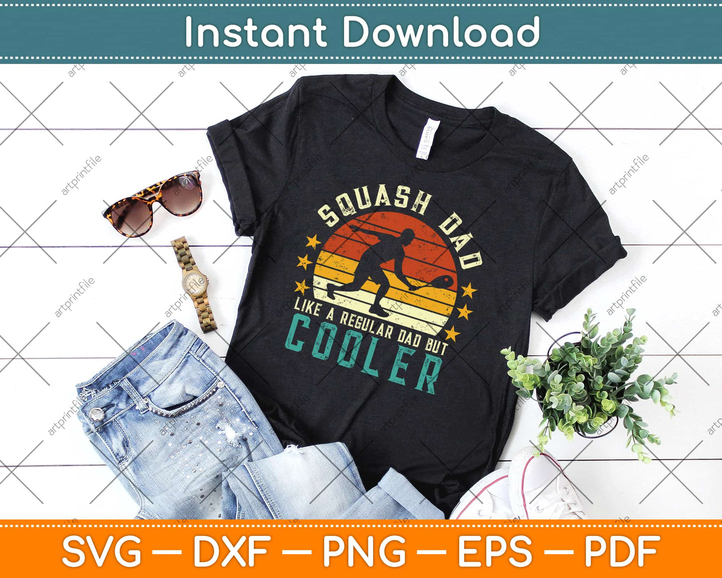 Sqash Dad Like A Regular Dad But Cooler Svg Design Cricut Printable Cutting Files