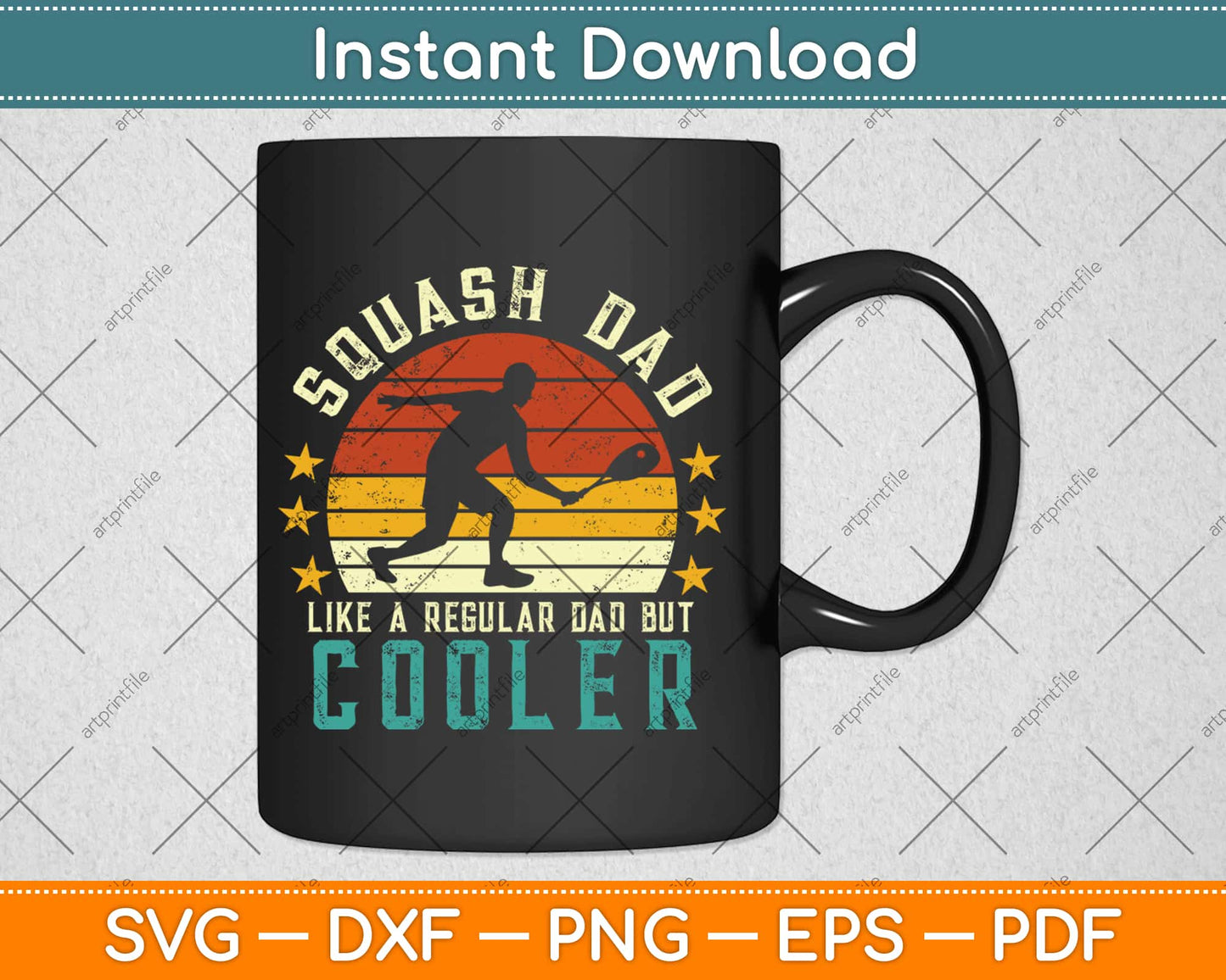 Sqash Dad Like A Regular Dad But Cooler Svg Design Cricut Printable Cutting Files