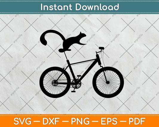 Squirrel Riding A Bicycle Funny Cycling Svg Design Cricut Printable Cutting Files