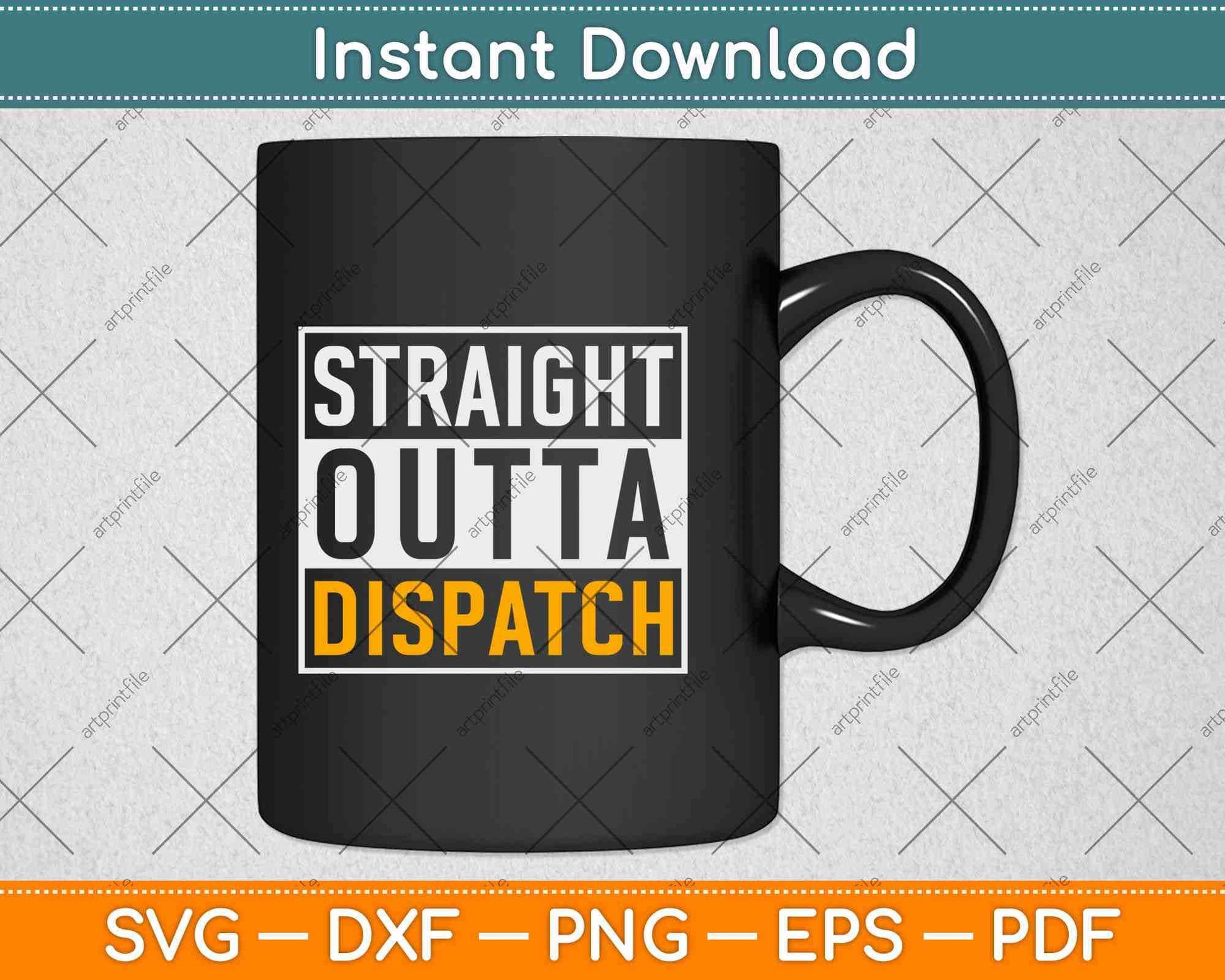 Straight Outta 911 Dispatch Funny Dispatcher Svg Png Dxf Cutting File ...