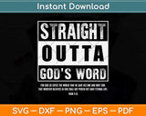 Straight Outta God's Word John 3 16 Jesus Christian Lord Svg Png Dxf Digital Cutting File