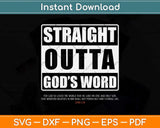 Straight Outta God's Word John 3 16 Jesus Christian Svg Png Dxf Digital Cutting File