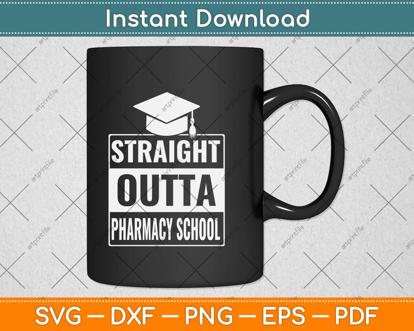 Straight Outta Pharmacy School Pharmacist Graduation Svg Png Dxf Cutting File