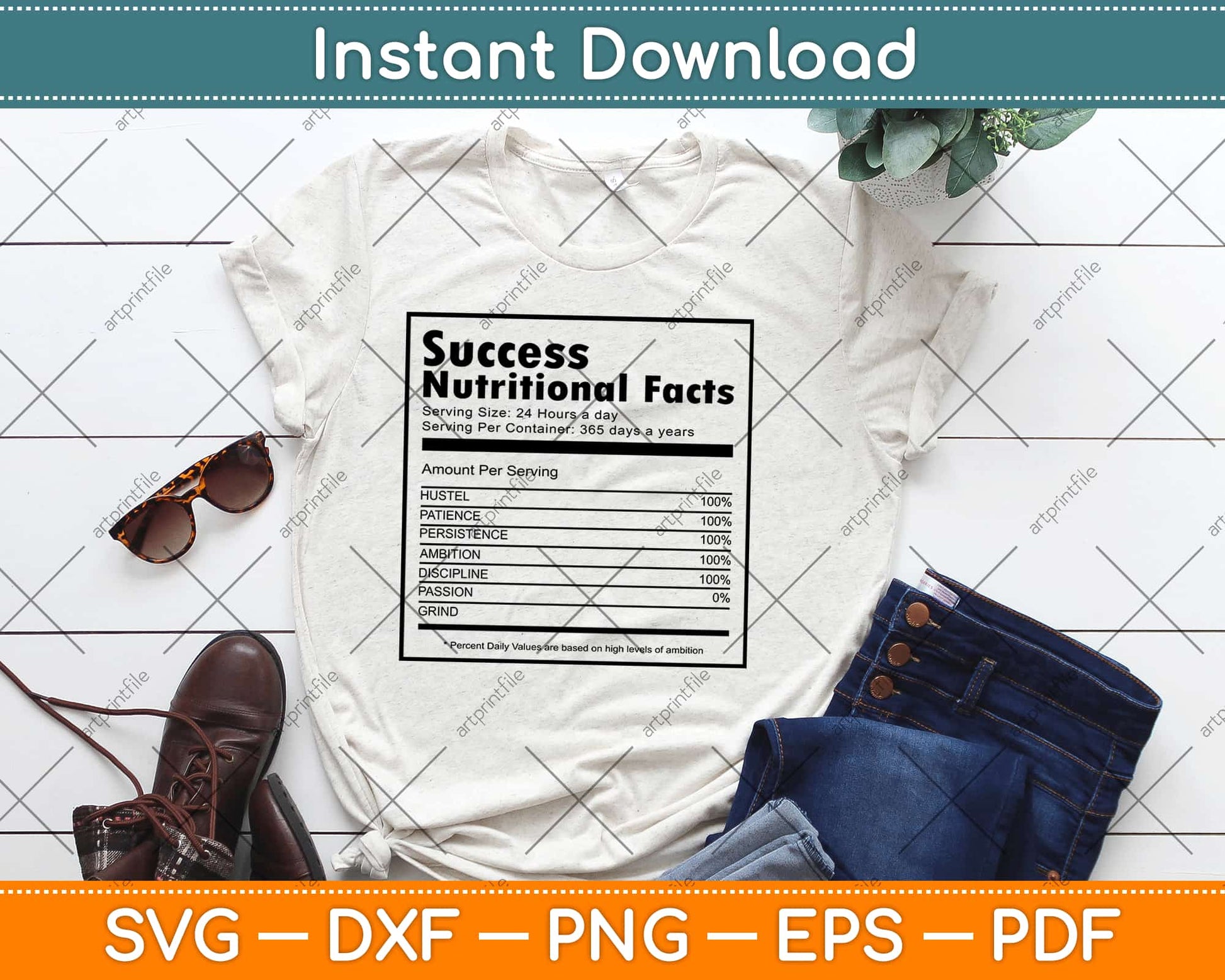 Success Nutrition Facts Svg Design Cricut Printable Cutting Files