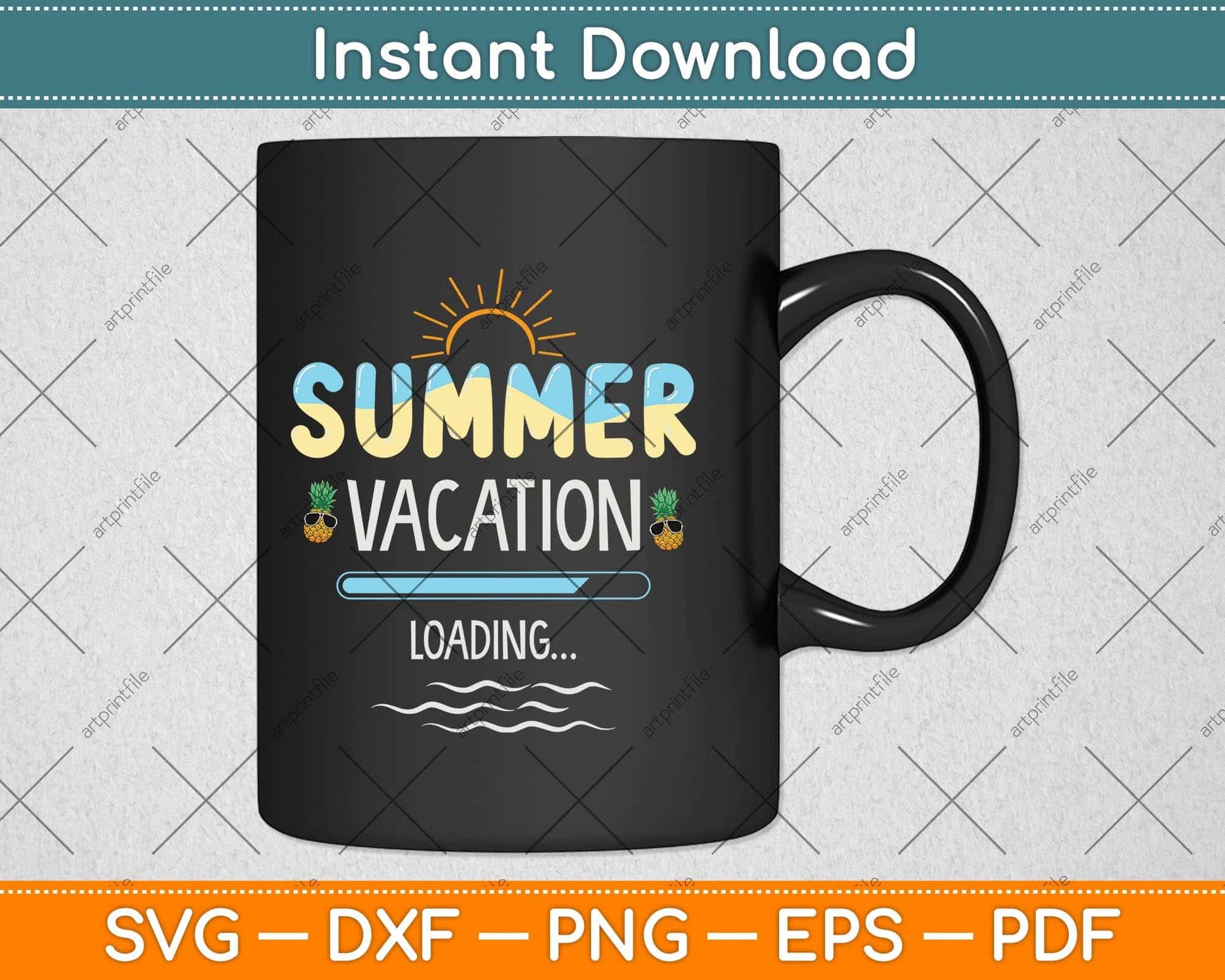 Summer Vacation Loading Last Day of School Teacher Svg Png Dxf Digital Cutting File