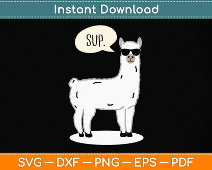 Sup No Drama Llama Alpaca Svg Png Dxf Digital Cutting File