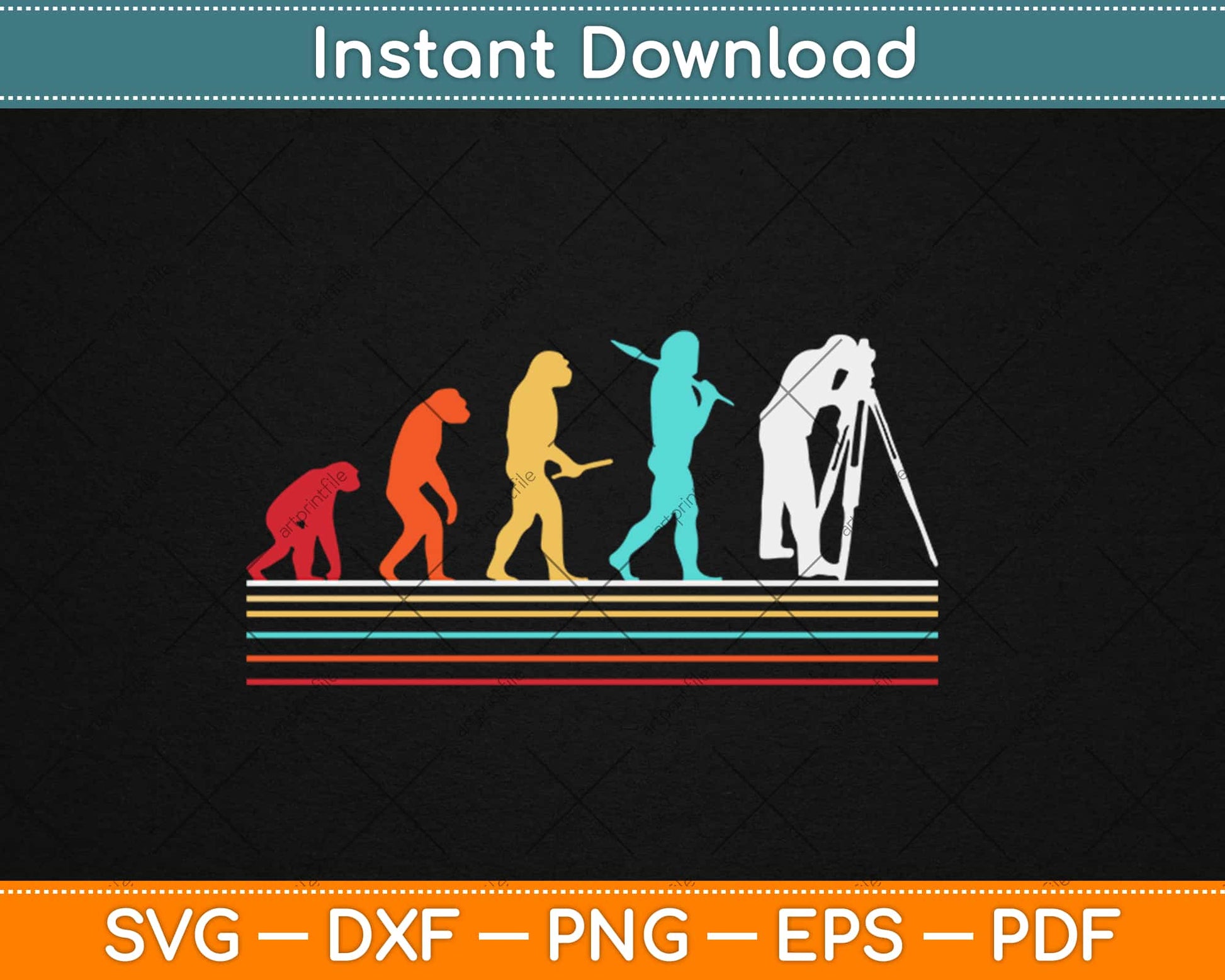 Surveyor Evolution Land Surveyors and Engineers Svg Design Cricut Cutting Files